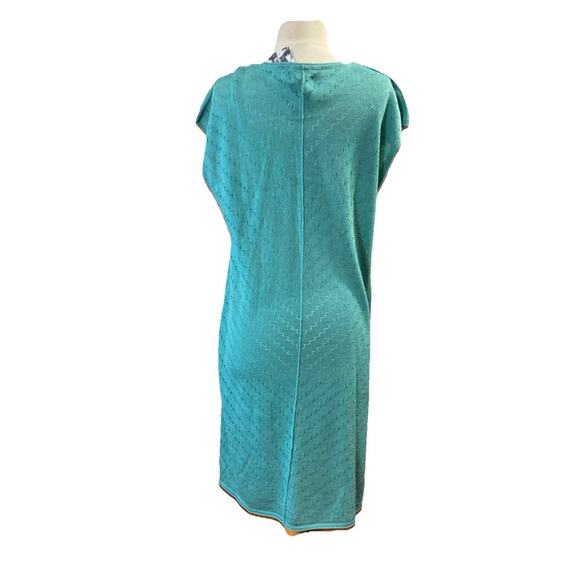 Gudrun Sjoden Knitted Dress Womens Sz L New Open Knit Cotton Blend Cover Up - Picture 2 of 9
